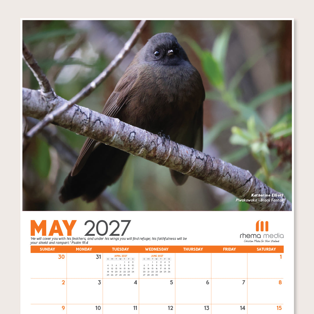 (PRE-ORDER) 2027 Rhema Media Fauna Calendar