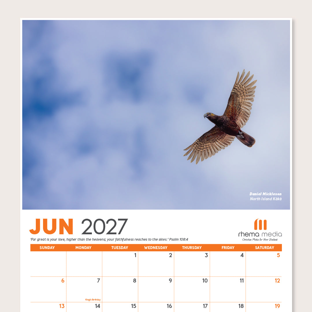 (PRE-ORDER) 2027 Rhema Media Fauna Calendar