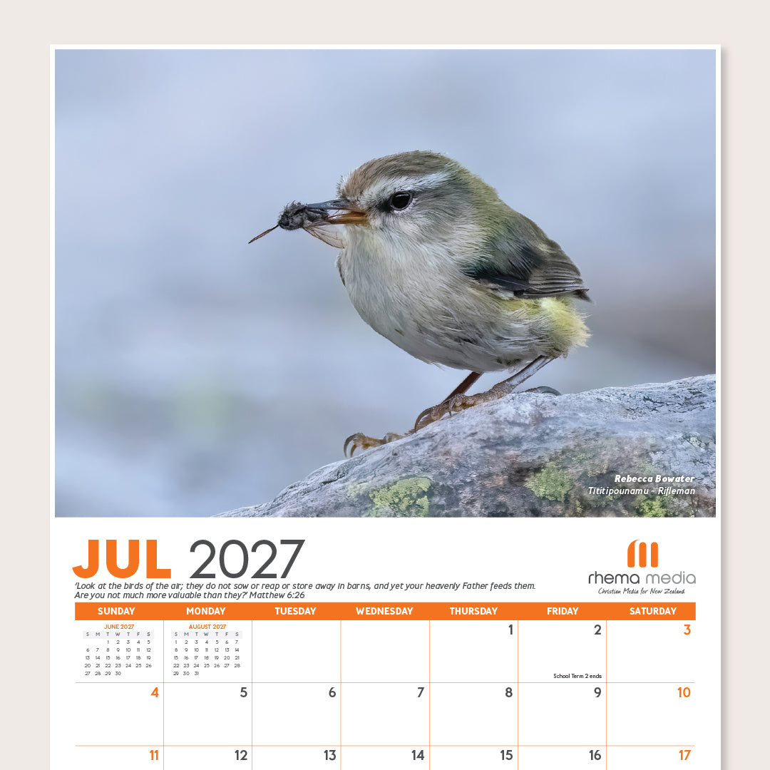 (PRE-ORDER) 2027 Rhema Media Fauna Calendar