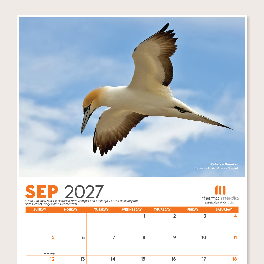 (PRE-ORDER) 2027 Rhema Media Fauna Calendar