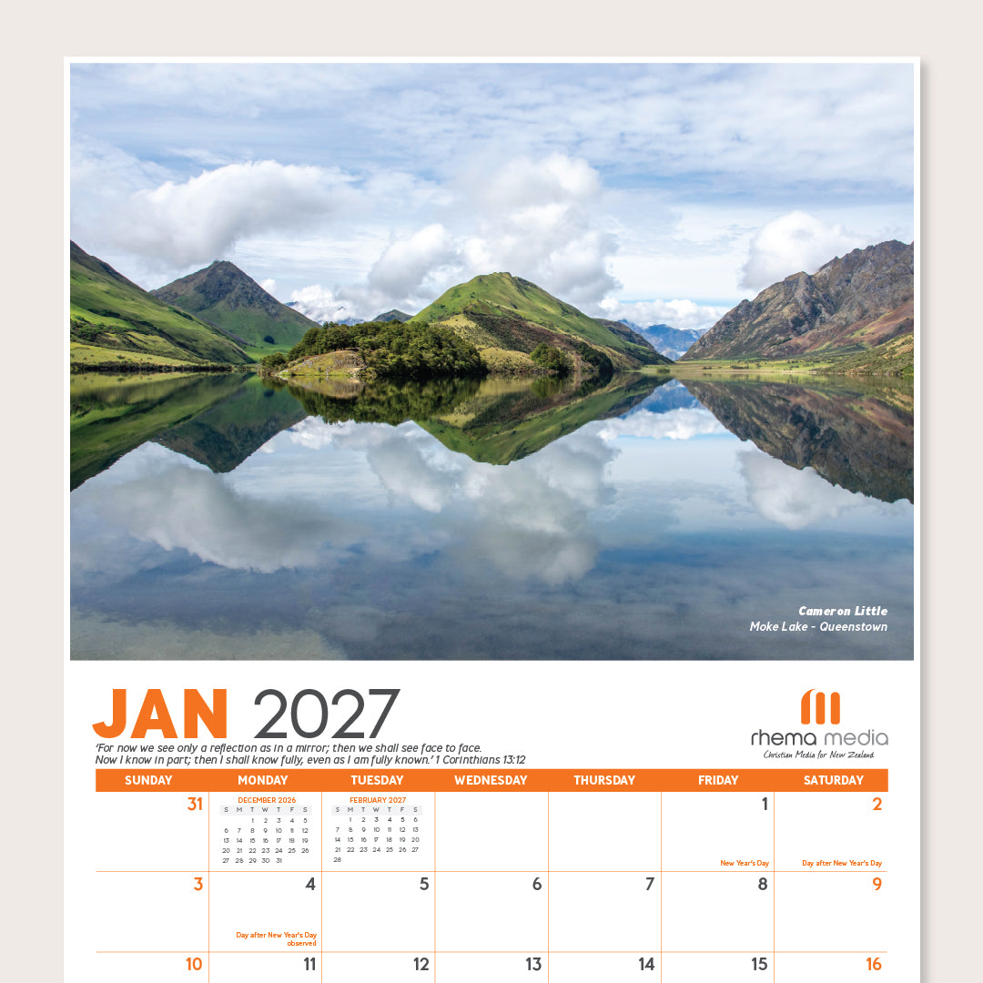 (PRE-ORDER) 2027 Rhema Media Landscapes Calendar