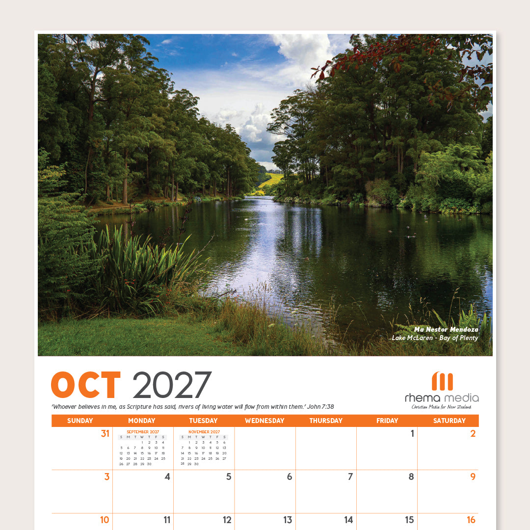 (PRE-ORDER) 2027 Rhema Media Landscapes Calendar