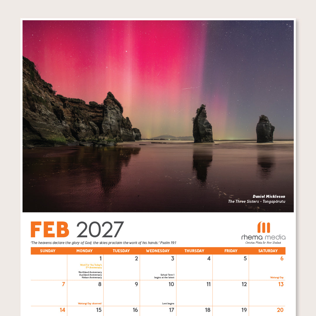 (PRE-ORDER) 2027 Rhema Media Landscapes Calendar
