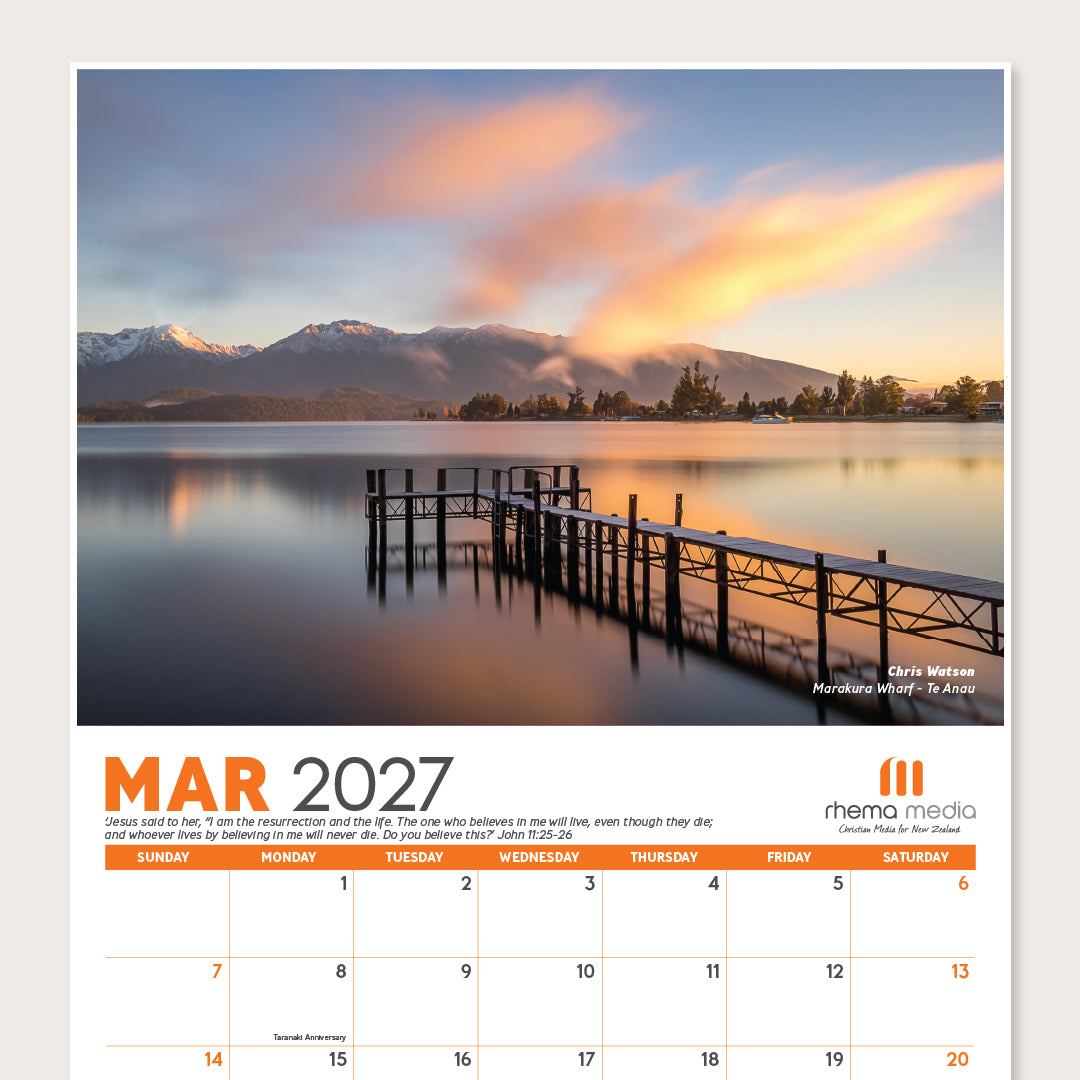 (PRE-ORDER) 2027 Rhema Media Landscapes Calendar