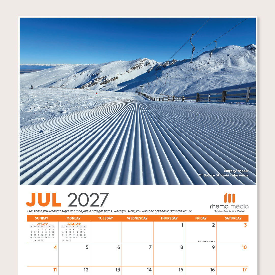 (PRE-ORDER) 2027 Rhema Media Landscapes Calendar
