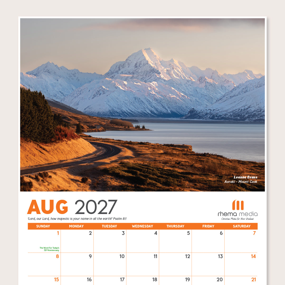 (PRE-ORDER) 2027 Rhema Media Landscapes Calendar